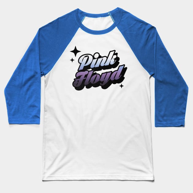 Pink Floyd - Retro Classic Typography Style Baseball T-Shirt by Decideflashy